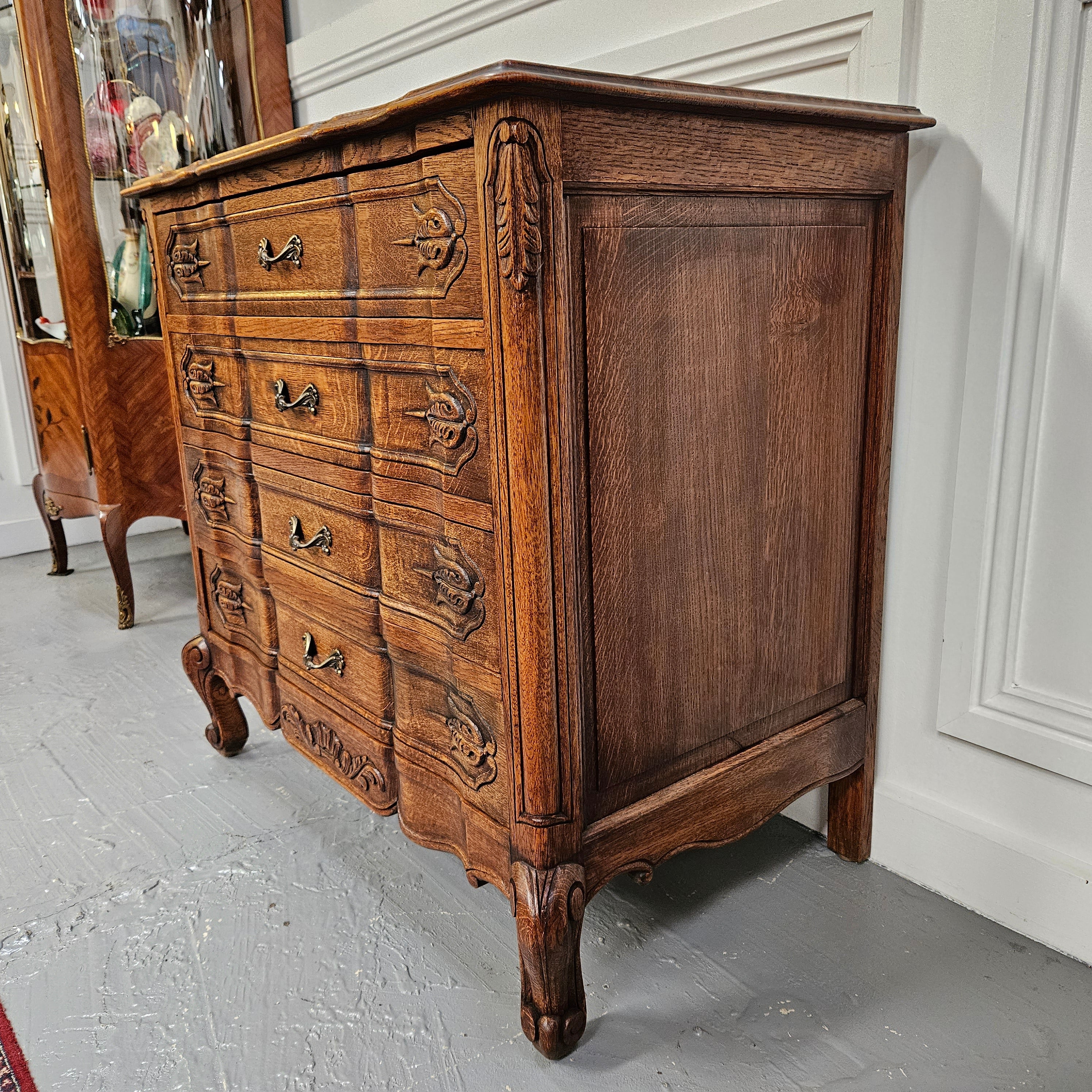 Lovely Provincial Oak Chest Of Four Drawers | Antique & Vintage | Moonee Ponds Antiques | Australia Wide Delivery