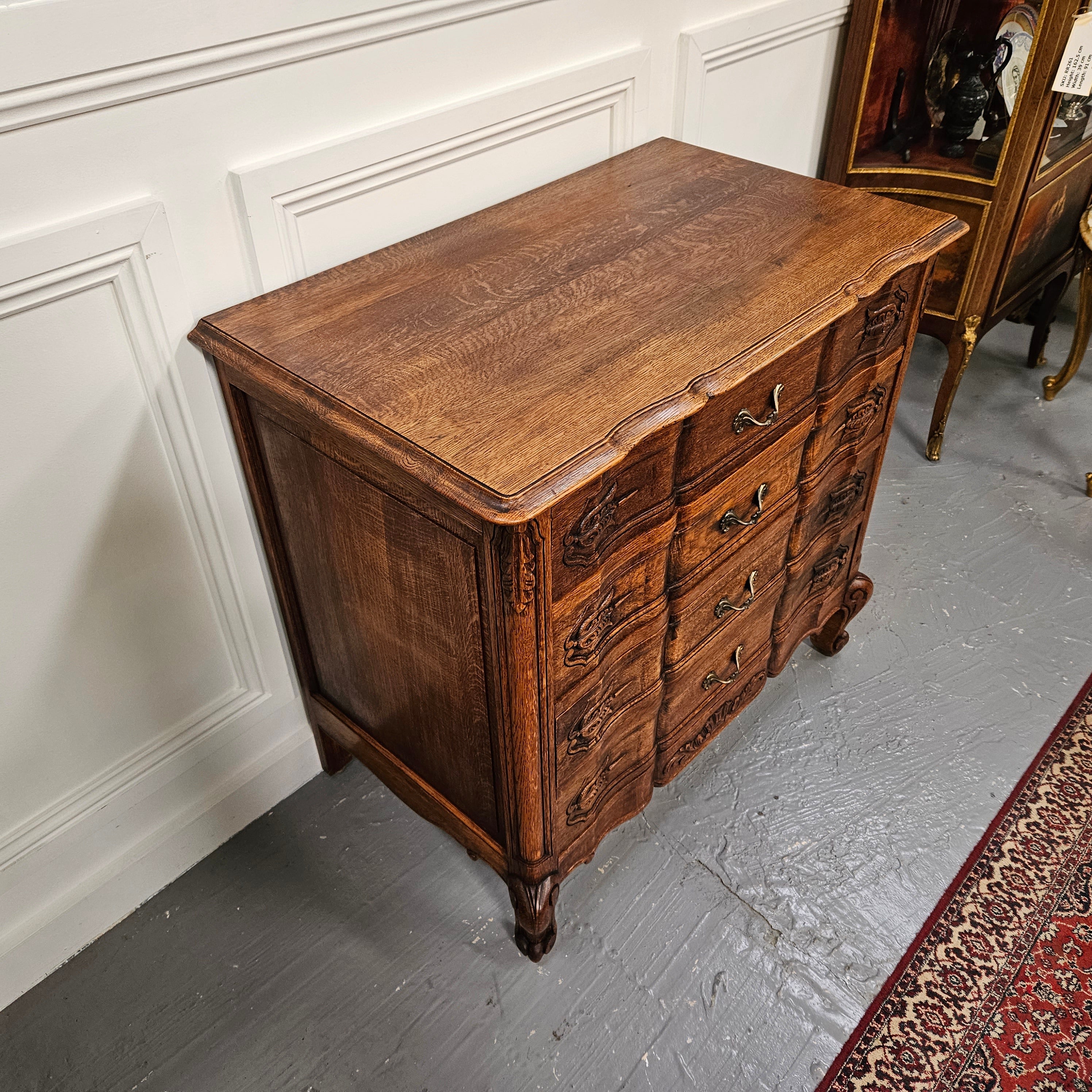 Lovely Provincial Oak Chest Of Four Drawers | Antique & Vintage | Moonee Ponds Antiques | Australia Wide Delivery