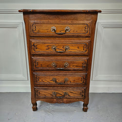 French Provincial Five Drawer Oak Chest Of Drawers | Antique & Vintage | Moonee Ponds Antiques | Australia Wide Delivery