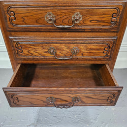 French Provincial Five Drawer Oak Chest Of Drawers | Antique & Vintage | Moonee Ponds Antiques | Australia Wide Delivery