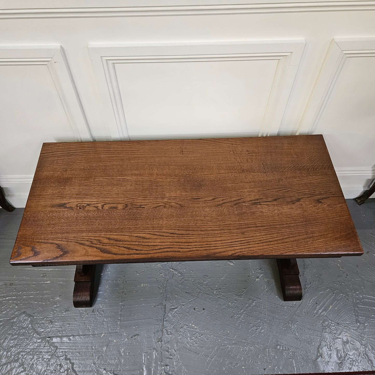 Stunning French Neo-Gothic Style Oak Coffee Table