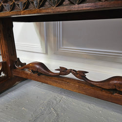 Stunning French Neo-Gothic Style Oak Coffee Table | Antique & Vintage | Moonee Ponds Antiques | Australia Wide Delivery