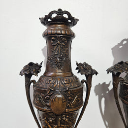 Impressive Antique Pair of French 19th Century Urns