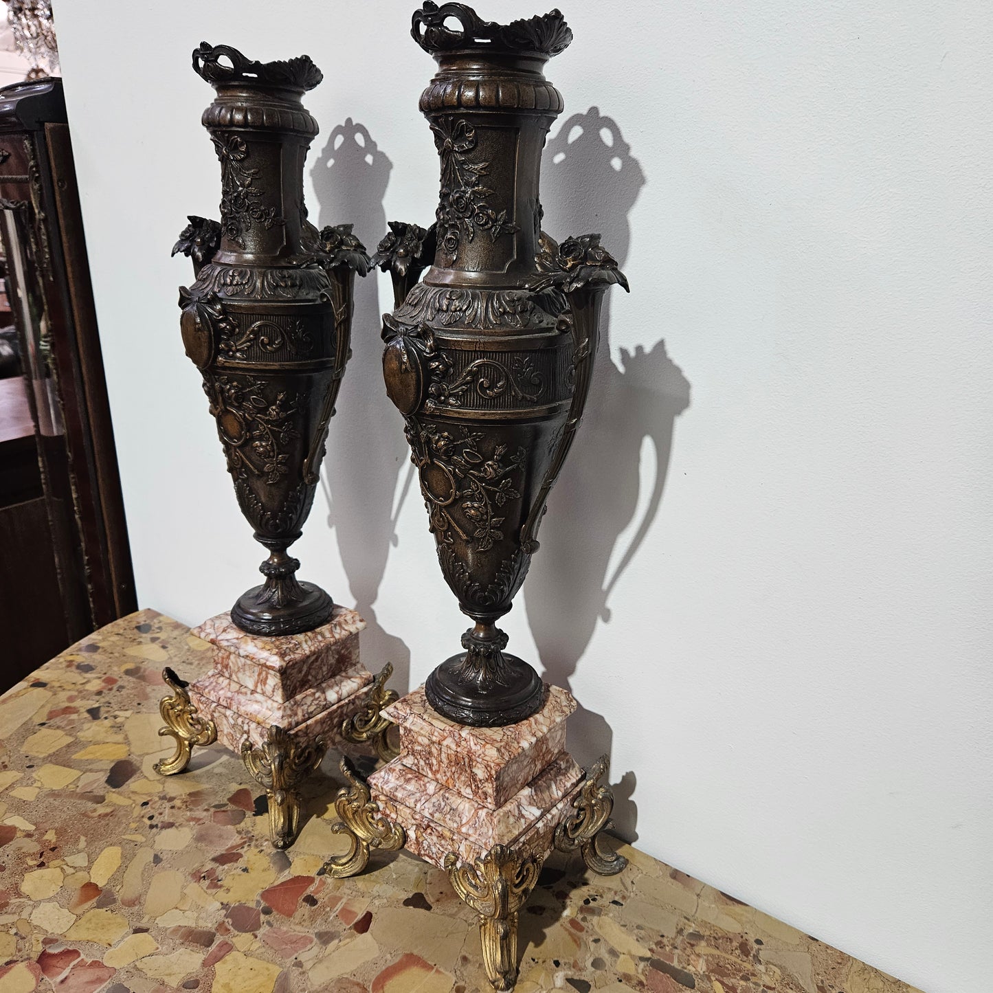 Impressive Antique Pair of French 19th Century Urns