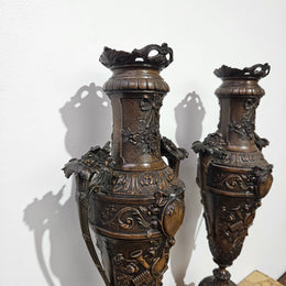 Impressive Antique Pair of French 19th Century Urns