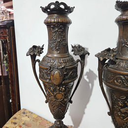 Impressive Antique Pair of French 19th Century Urns