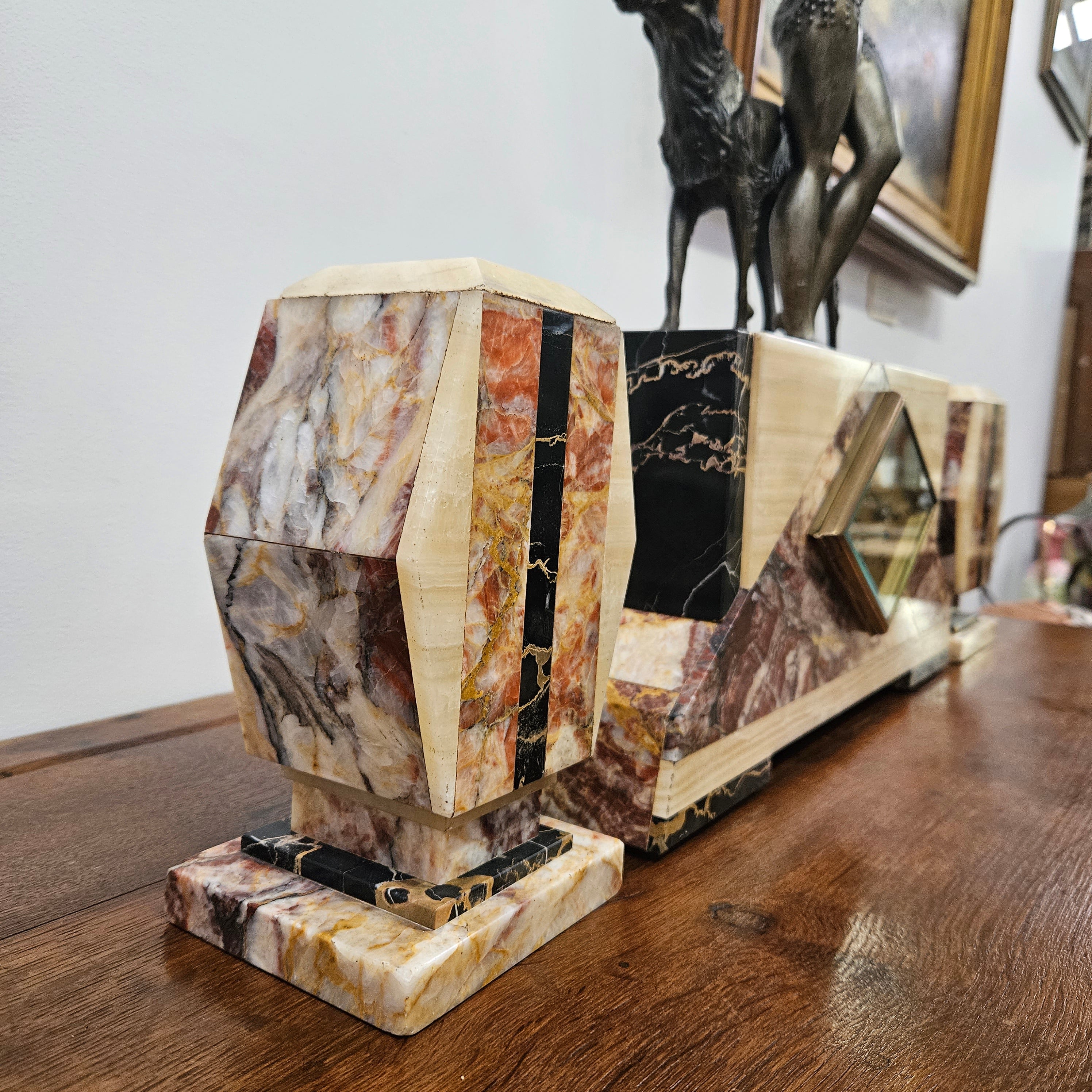 Art Deco French Three Piece Clock Set | Antique & Vintage | Moonee Ponds Antiques | Australia Wide Delivery
