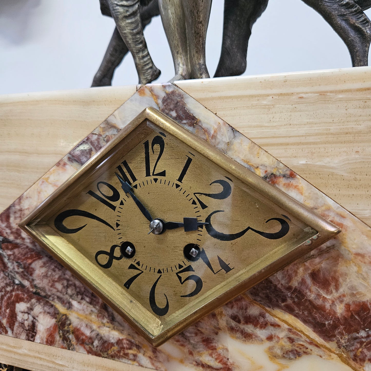 Art Deco French Three Piece Clock Set