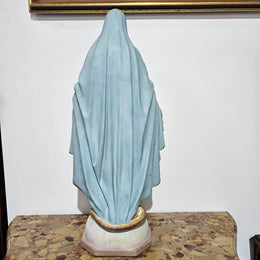 Handpainted & Gilded Plaster Statue of Our Lady by Mattei Bros & Co.