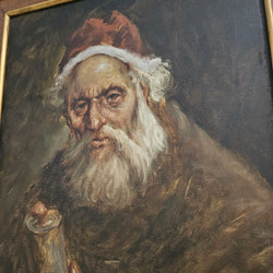 European 'Man Holding Scroll' Oil On Canvas In Frame | Antique & Vintage | Moonee Ponds Antiques | Australia Wide Delivery