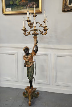 Sourced From France 10 Arm Blackamoor Floor Lamp | Antique & Vintage | Moonee Ponds Antiques | Australia Wide Delivery