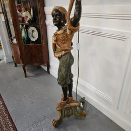 Sourced From France 10 Arm Blackamoor Floor Lamp