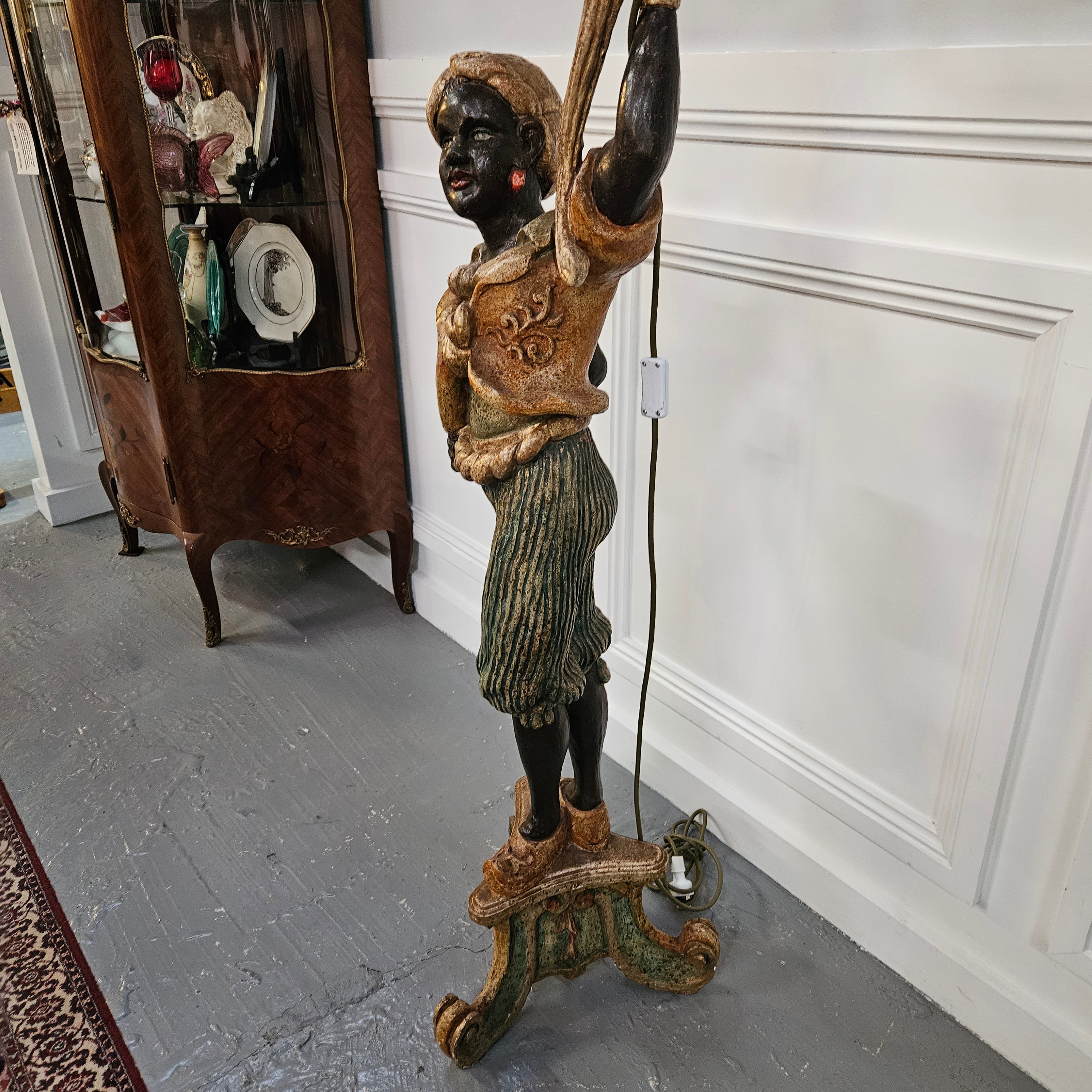 Sourced From France 10 Arm Blackamoor Floor Lamp | Antique & Vintage | Moonee Ponds Antiques | Australia Wide Delivery