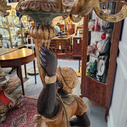 Sourced From France 10 Arm Blackamoor Floor Lamp