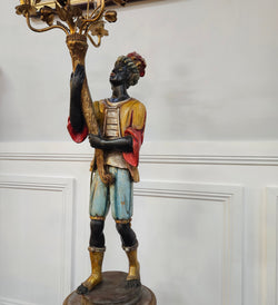 Sourced From France 3 Light Blackamoor Floor Lamp | Antique & Vintage | Moonee Ponds Antiques | Australia Wide Delivery