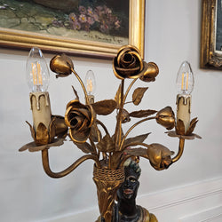 Sourced From France 3 Light Blackamoor Floor Lamp | Antique & Vintage | Moonee Ponds Antiques | Australia Wide Delivery