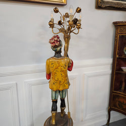 Sourced From France 3 Light Blackamoor Floor Lamp | Antique & Vintage | Moonee Ponds Antiques | Australia Wide Delivery