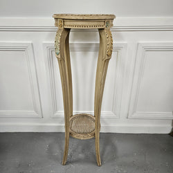 French Antique Hand-Painted Inset Marble Top Pedestal | Antique & Vintage | Moonee Ponds Antiques | Australia Wide Delivery