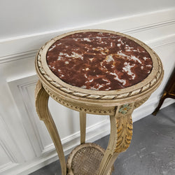 French Antique Hand-Painted Inset Marble Top Pedestal | Antique & Vintage | Moonee Ponds Antiques | Australia Wide Delivery