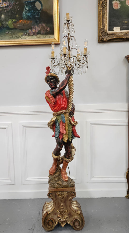 Sourced From France A Five Light Blackamoor Floor Lamp