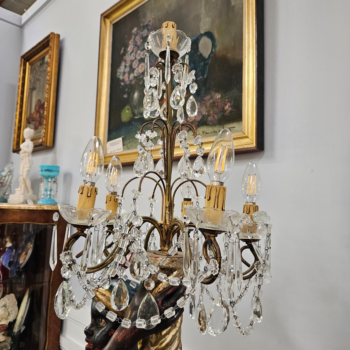 Sourced From France A Five Light Blackamoor Floor Lamp