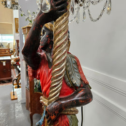 Sourced From France A Five Light Blackamoor Floor Lamp