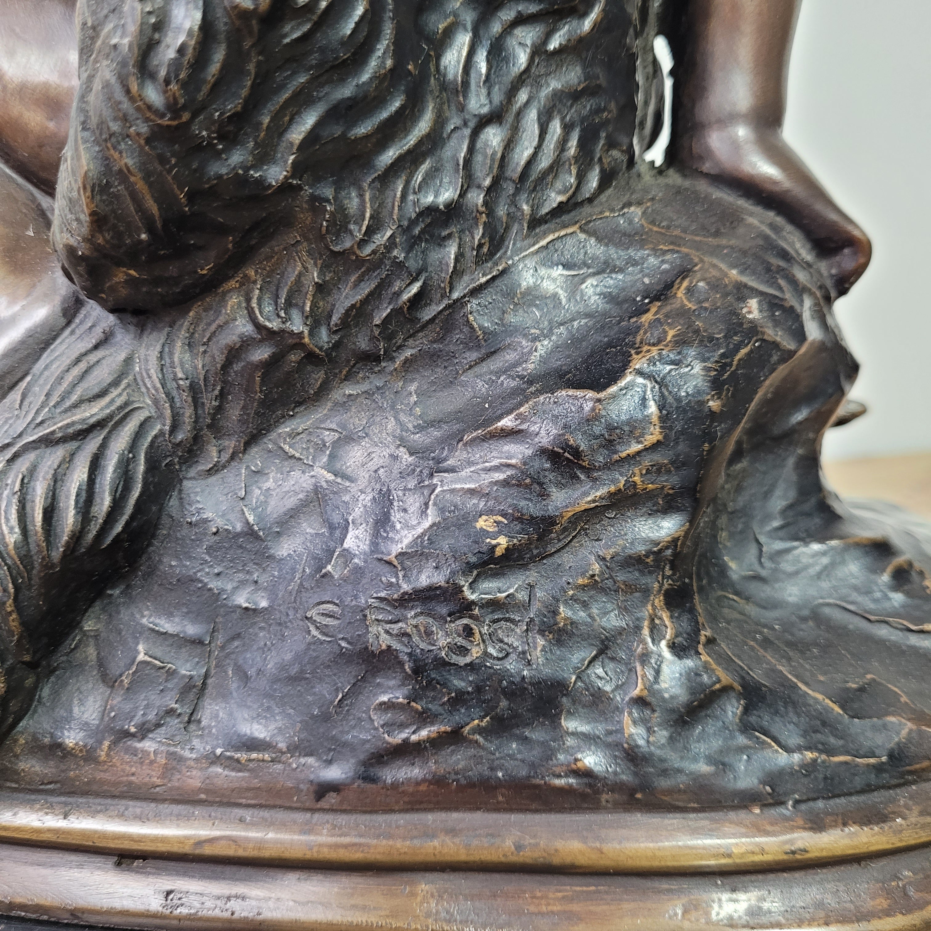 Signed Egisto Rossi Bronze Bacchus Child Holding Chalice | Antique & Vintage | Moonee Ponds Antiques | Australia Wide Delivery