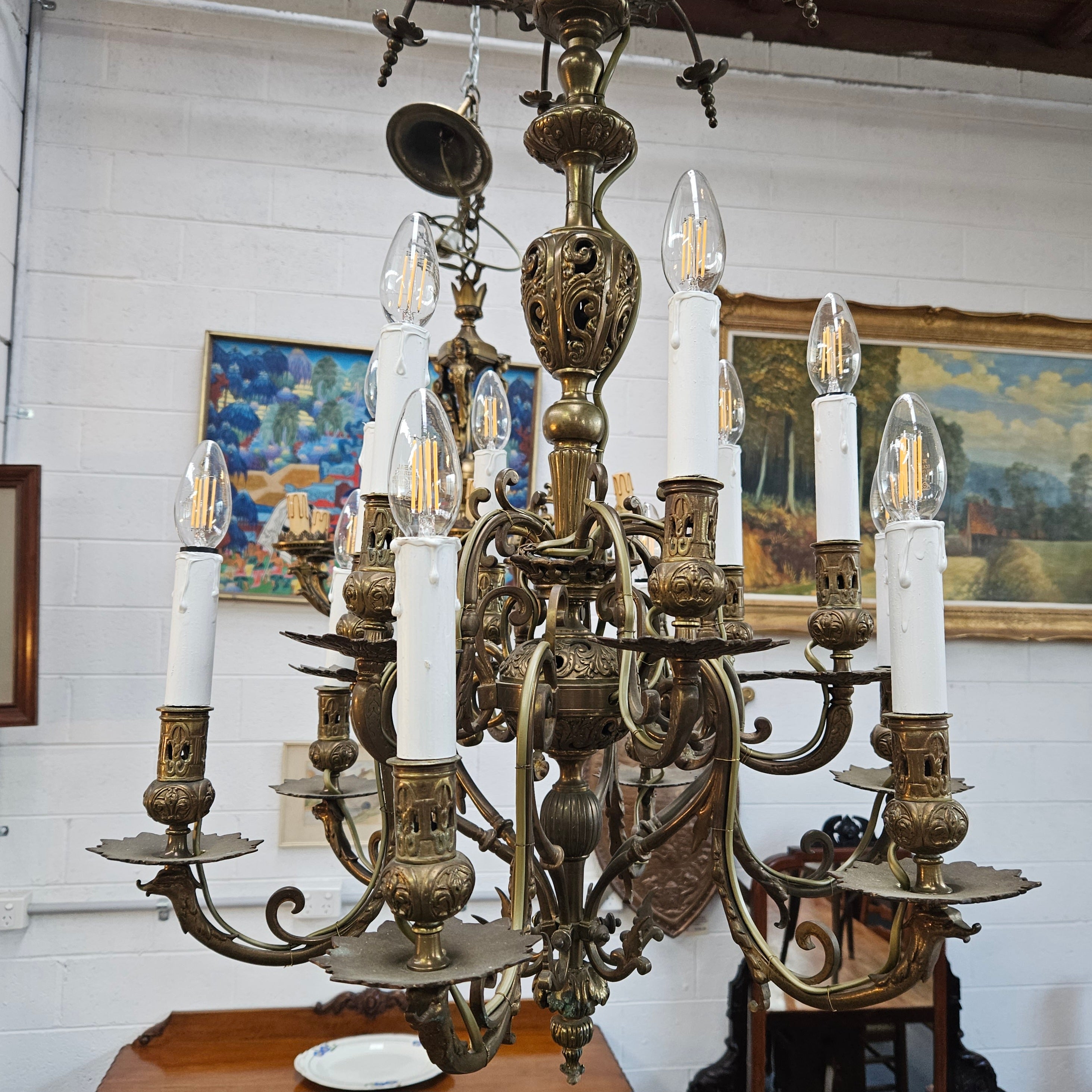 Beautiful Flemish Bronze Chandelier