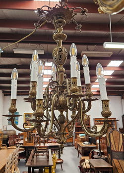 Beautiful Flemish Bronze Chandelier | Antique & Vintage | Moonee Ponds Antiques | Australia Wide Delivery