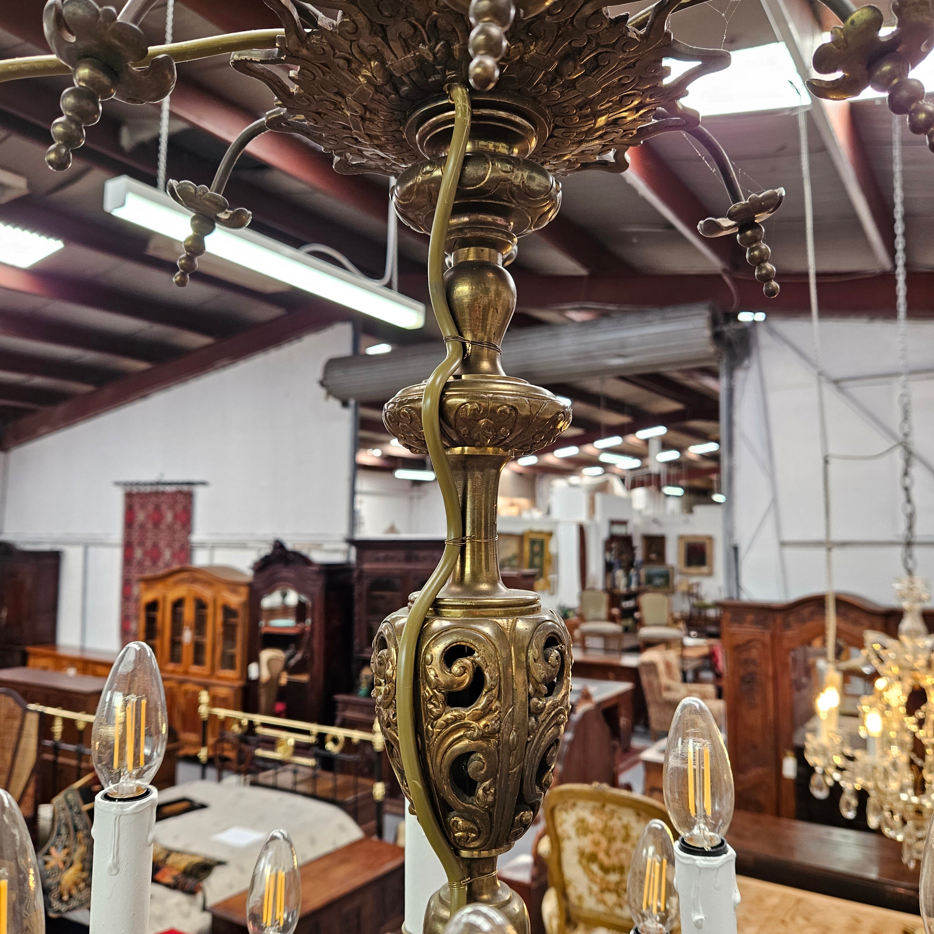 Beautiful Flemish Bronze Chandelier | Antique & Vintage | Moonee Ponds Antiques | Australia Wide