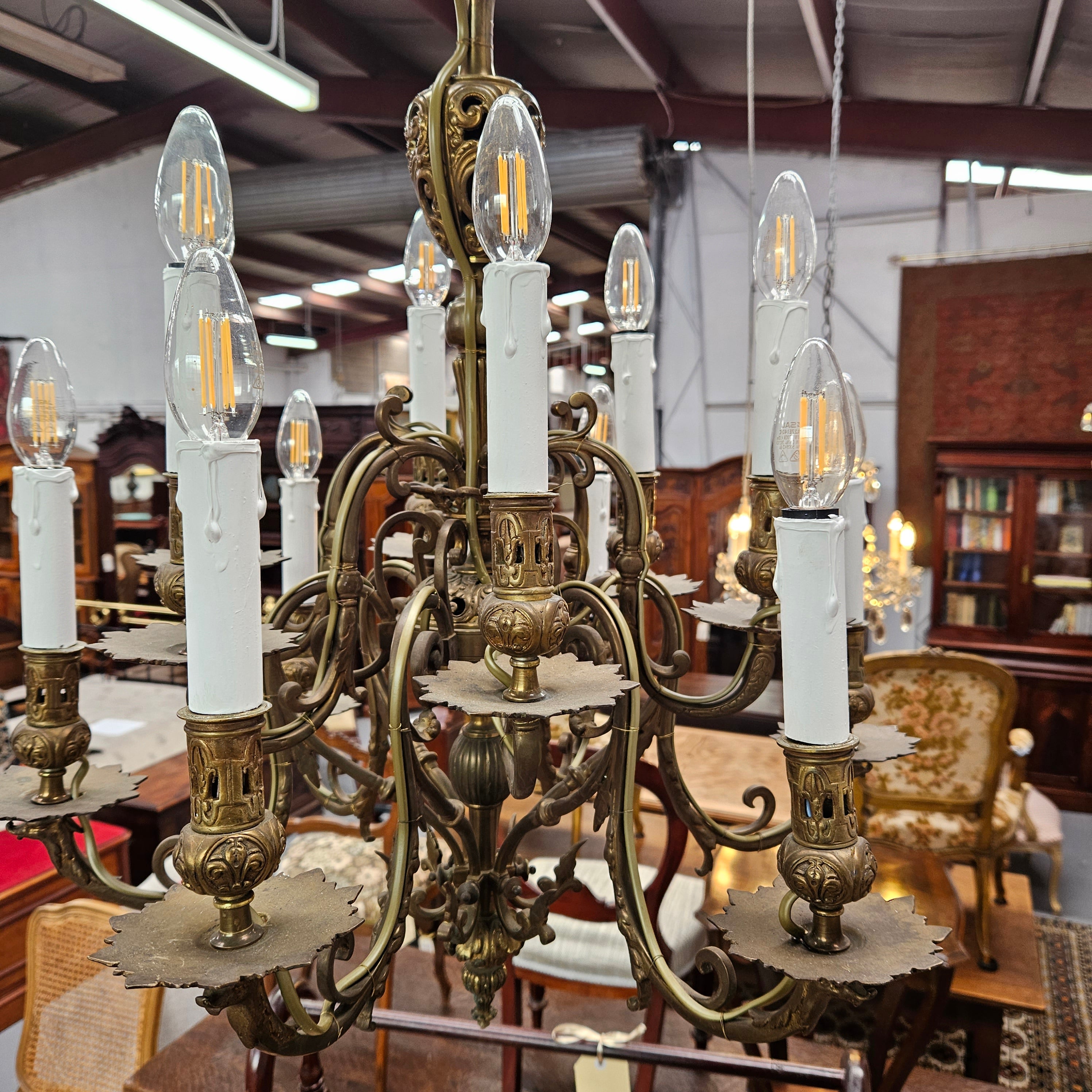 Beautiful Flemish Bronze Chandelier | Antique & Vintage | Moonee Ponds Antiques | Australia Wide
