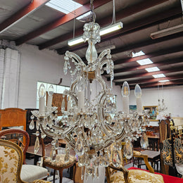Beautiful French Crystal Bird Cage Chandelier