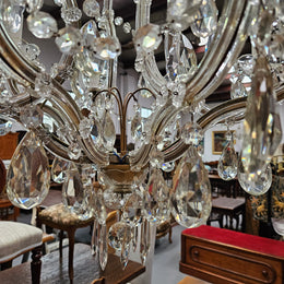 Beautiful French Crystal Bird Cage Chandelier