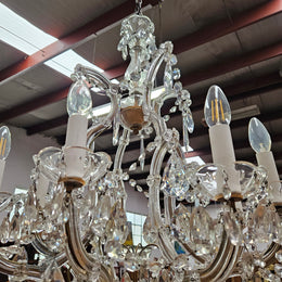 Beautiful French Crystal Bird Cage Chandelier