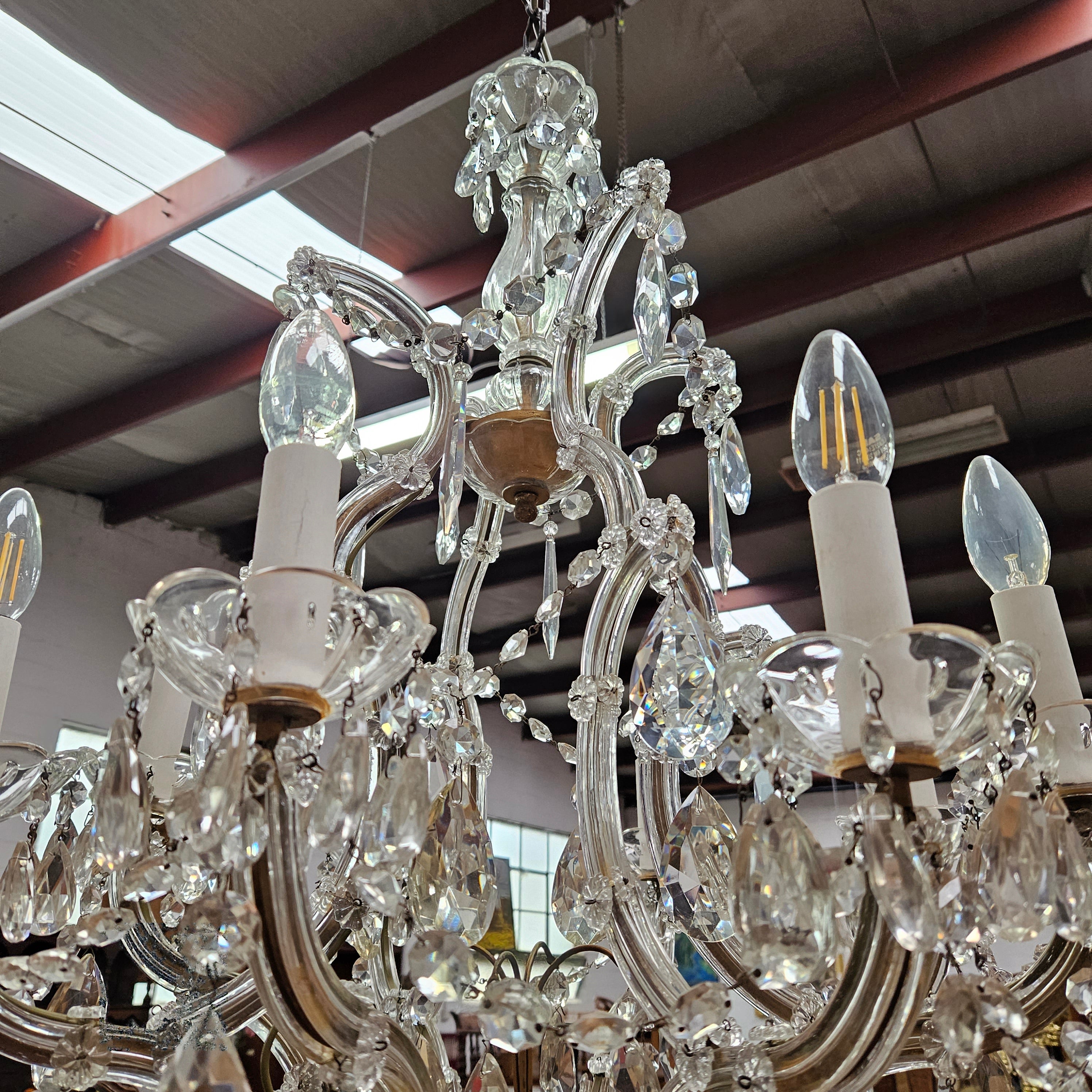 Beautiful French Crystal Bird Cage Chandelier | Antique & Vintage | Moonee Ponds Antiques | Australia Wide Delivery