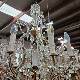 Beautiful French Crystal Bird Cage Chandelier