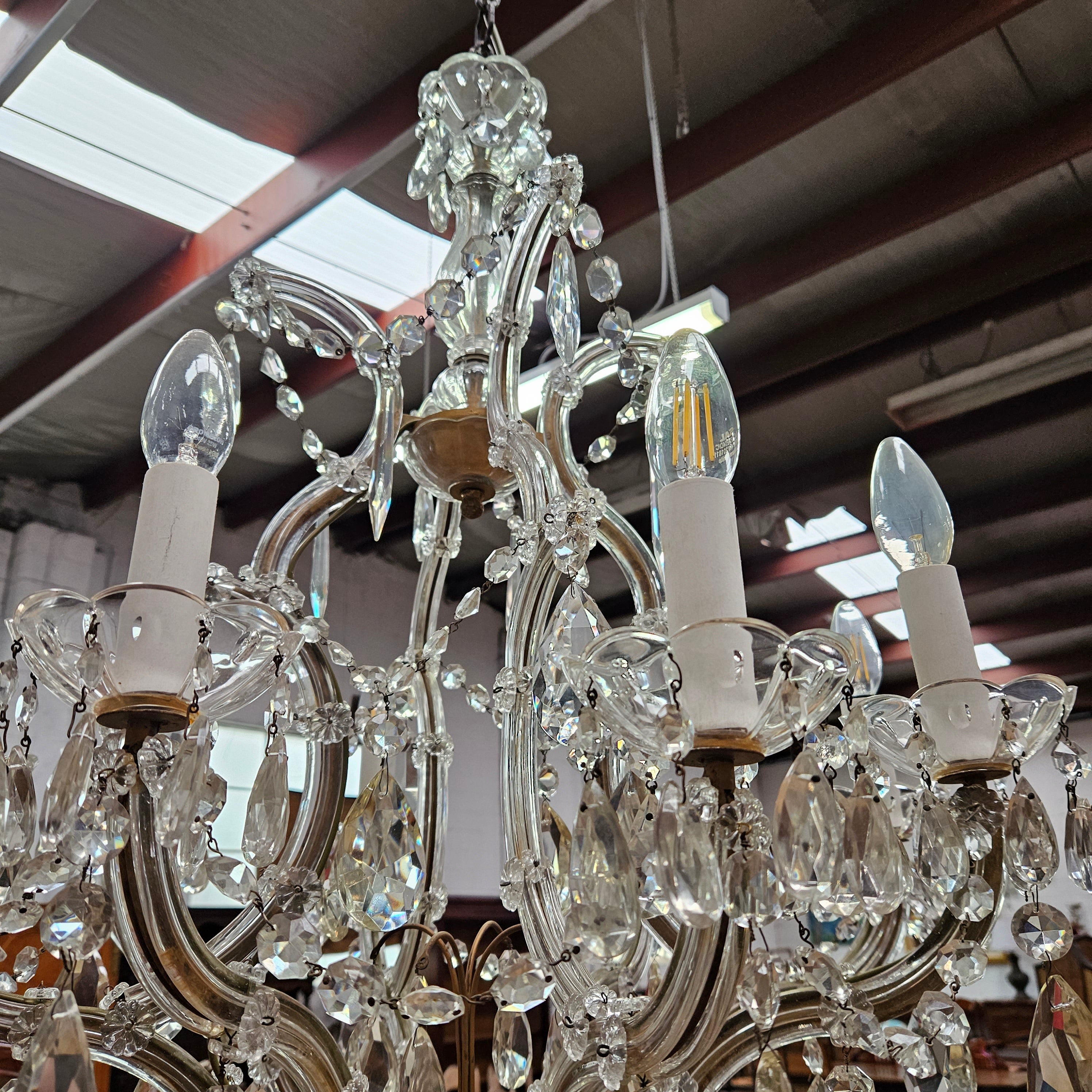 Beautiful French Crystal Bird Cage Chandelier | Antique & Vintage | Moonee Ponds Antiques | Australia Wide Delivery