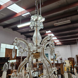 Beautiful French Crystal Bird Cage Chandelier