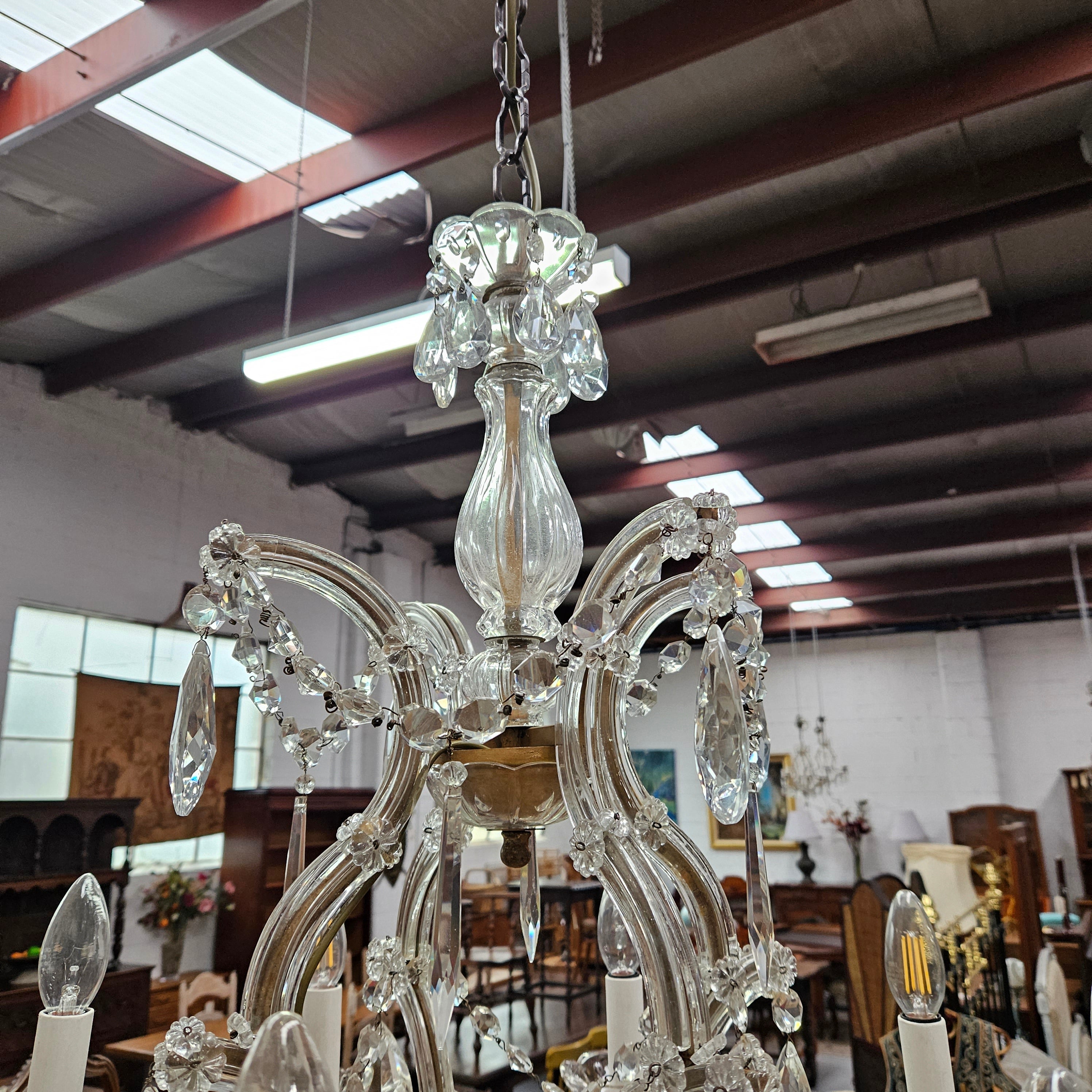 Beautiful French Crystal Bird Cage Chandelier | Antique & Vintage | Moonee Ponds Antiques | Australia Wide Delivery