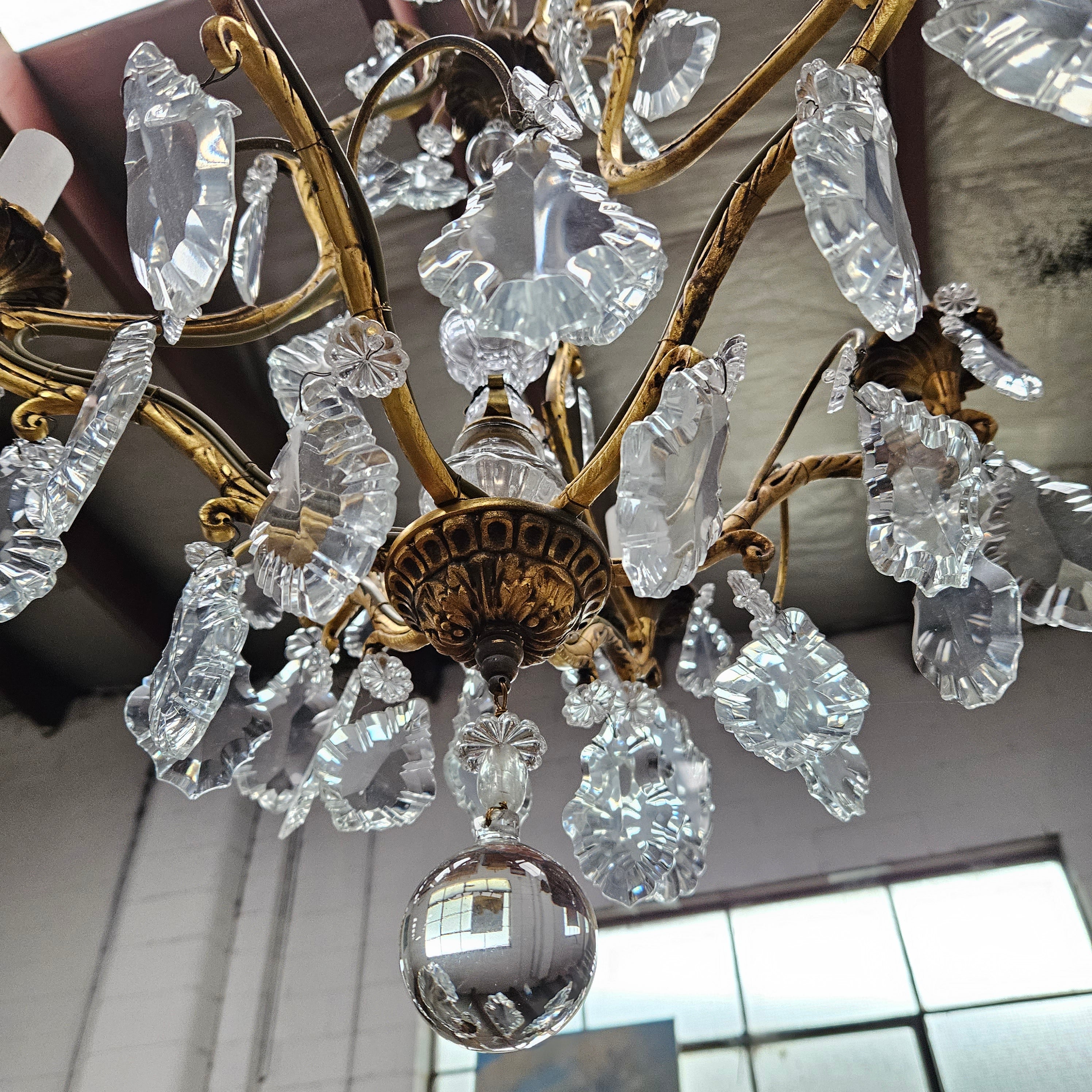 Rare Pair Of Crystal And Gilt Bronze Chandeliers | Antique & Vintage | Moonee Ponds Antiques | Australia Wide