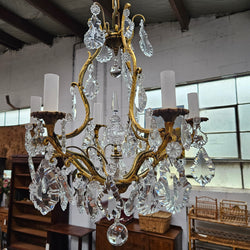 Rare Pair Of Crystal And Gilt Bronze Chandeliers | Antique & Vintage | Moonee Ponds Antiques | Australia Wide Delivery
