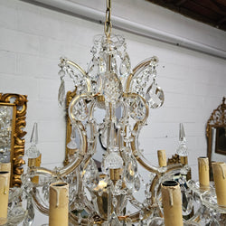 Matching Pair Of Antique French Ten Arm Crystal And Bronze Chandeliers | Antique & Vintage | Moonee Ponds Antiques | Australia Wide Delivery