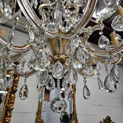 Matching Pair Of Antique French Ten Arm Crystal And Bronze Chandeliers | Antique & Vintage | Moonee Ponds Antiques | Australia Wide Delivery