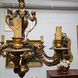 Antique French Napolon III "Mazarin" Gold Bronze Eight Arm Chandelier | Antique & Vintage | Moonee Ponds Antiques | Australia Wide Delivery