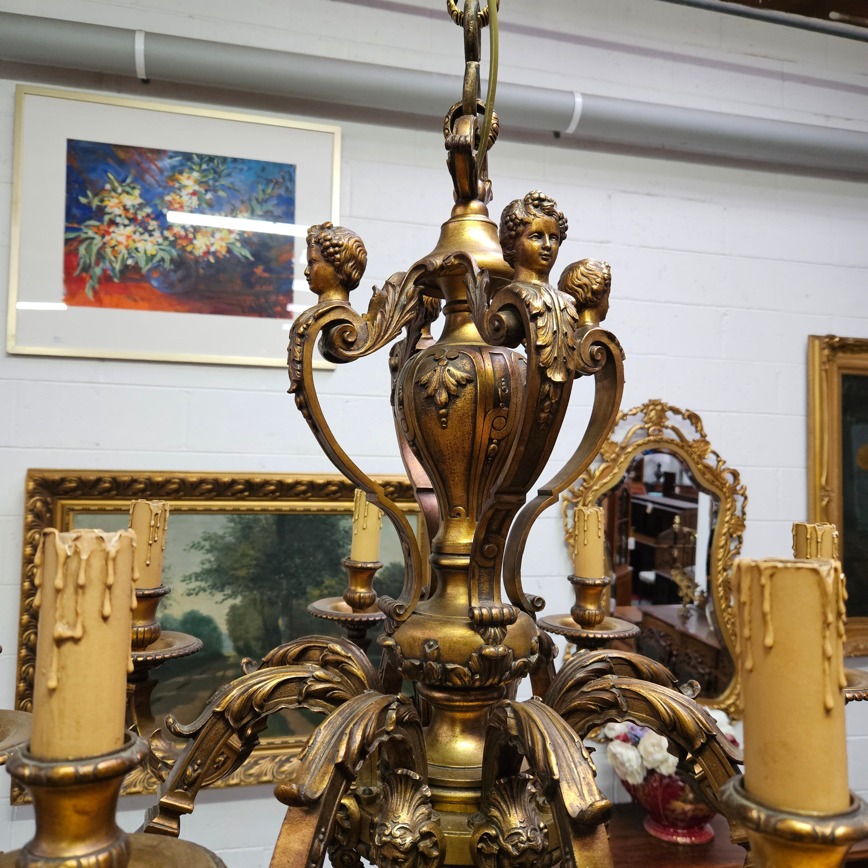 Antique French Napolon III "Mazarin" Gold Bronze Eight Arm Chandelier | Antique & Vintage | Moonee Ponds Antiques | Australia Wide Delivery