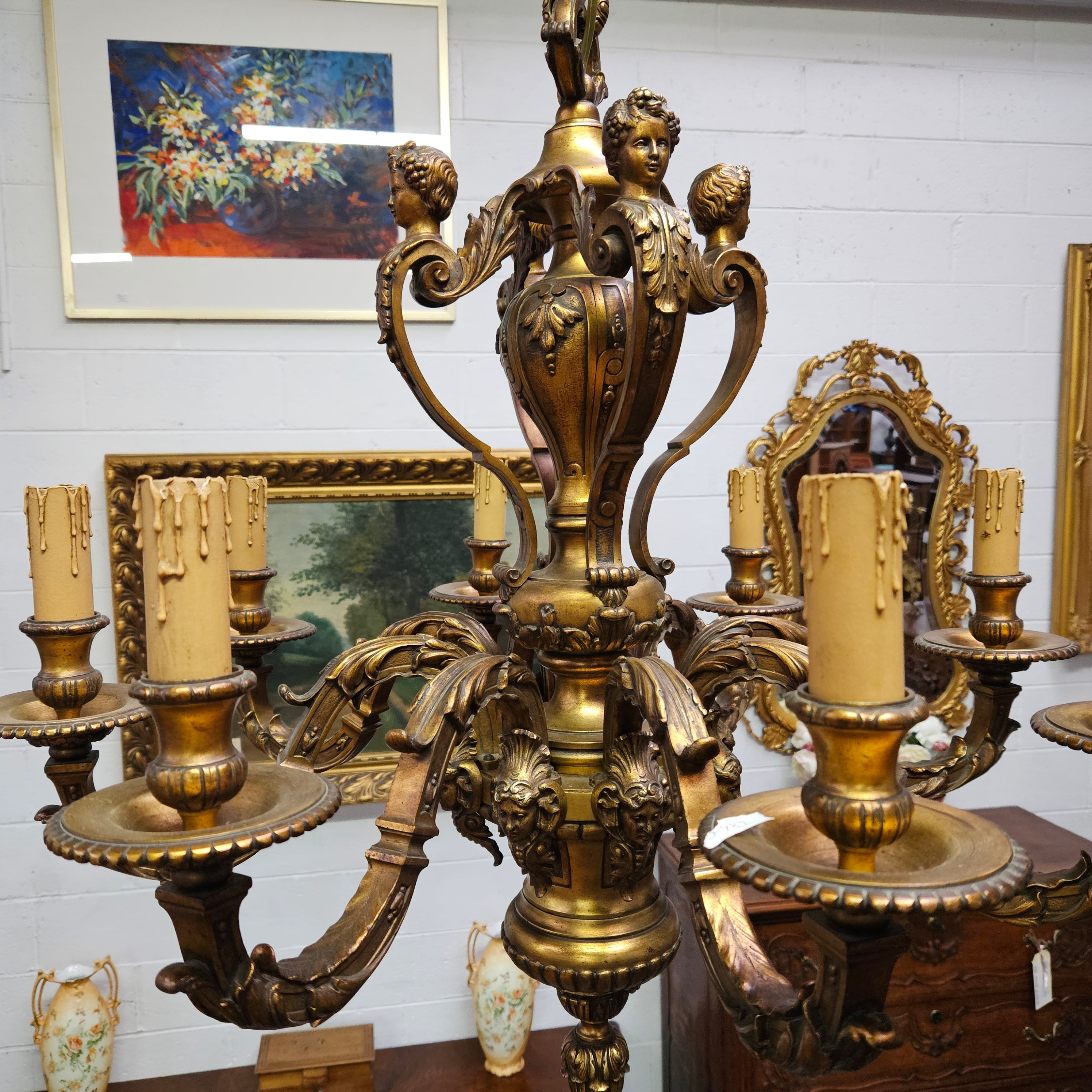 Antique French Napolon III "Mazarin" Gold Bronze Eight Arm Chandelier | Antique & Vintage | Moonee Ponds Antiques | Australia Wide Delivery