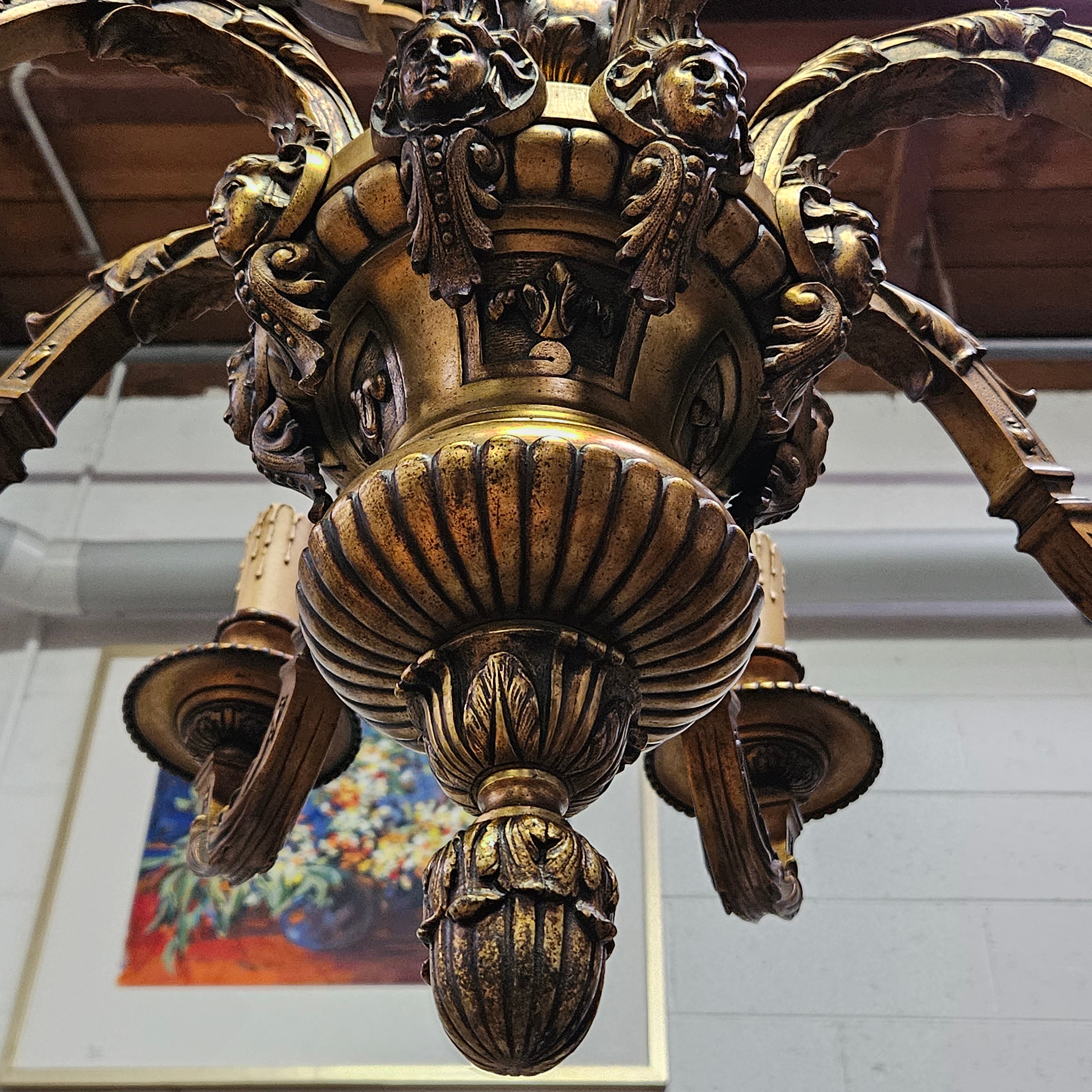 Antique French Napolon III "Mazarin" Gold Bronze Eight Arm Chandelier | Antique & Vintage | Moonee Ponds Antiques | Australia Wide Delivery