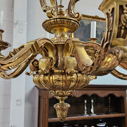 Impressive Gilt Bronze Napoleon III Style Chandelier