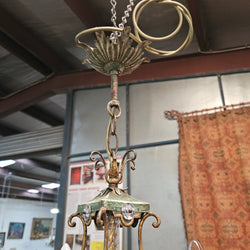 Petite Italian Painted Metal Chandelier | Antique & Vintage | Moonee Ponds Antiques | Australia Wide Delivery