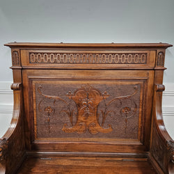 Fabulous 19th Century French Walnut Hall Seat | Antique & Vintage | Moonee Ponds Antiques | Australia Wide Delivery